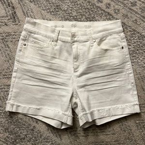 White Jean shorts
